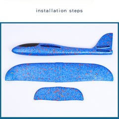 Colorful Hand Thrown Foam Glider Toy Aircraft Flat Flight Modes