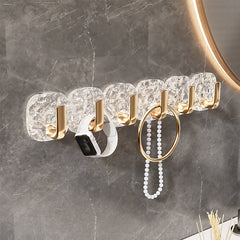 No Drilling Wall Hooks Storage Rack with 6 Coat Hooks