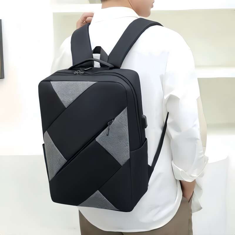 3Pc Laptop Backpack Men's Business Bag Stylish Shoulder Bag Work Backpack