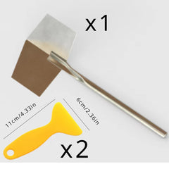 3pcs Stainless Steel Putty Tools Angle Scraper Putty Diatom Mud Construction