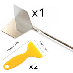3pcs Stainless Steel Putty Tools Angle Scraper Putty Diatom Mud Construction