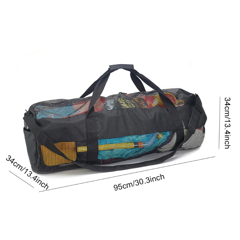 Nylon Diving Mesh Bag Snorkeling Fins Storage Tote