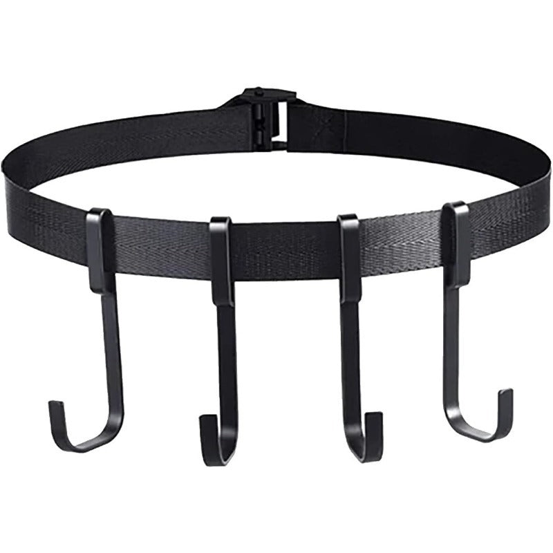 Tree Stand With Metal Hooks For Hanging Equipment