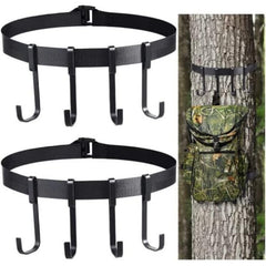 Tree Stand With Metal Hooks For Hanging Equipment
