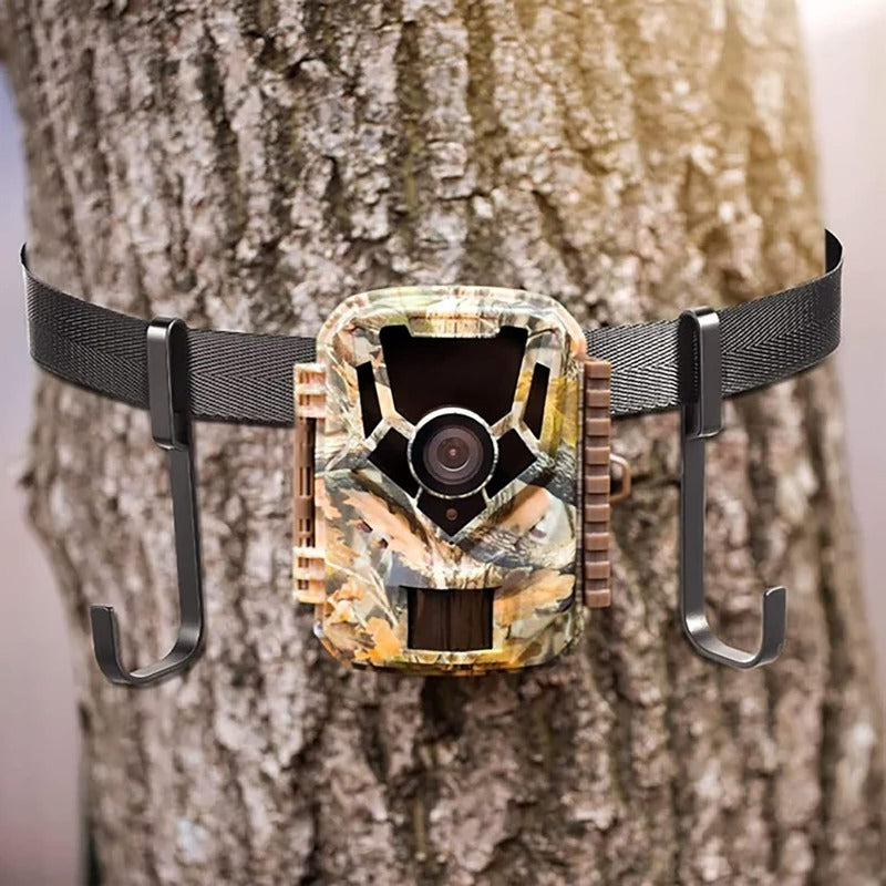 Tree Stand With Metal Hooks For Hanging Equipment