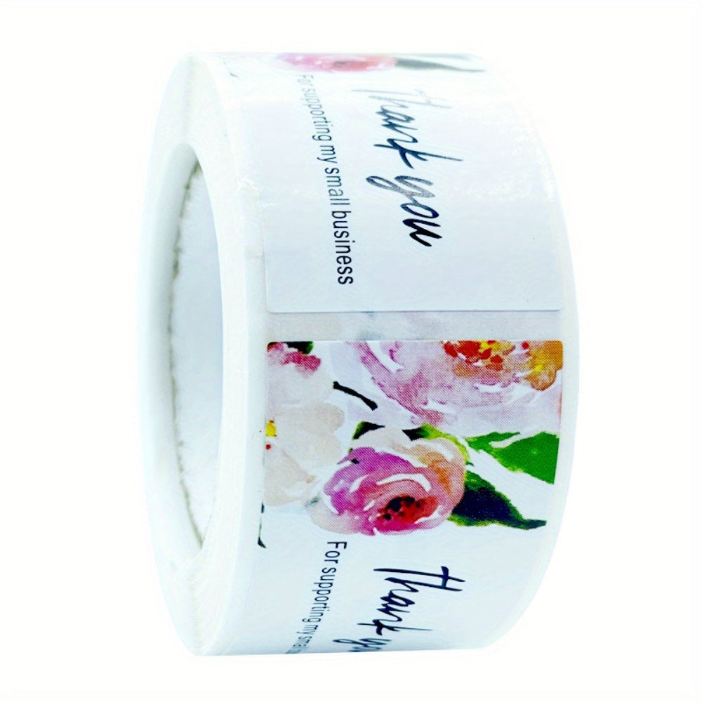 250 Round Floral Thank You Stickers for Wedding Bridal Shower