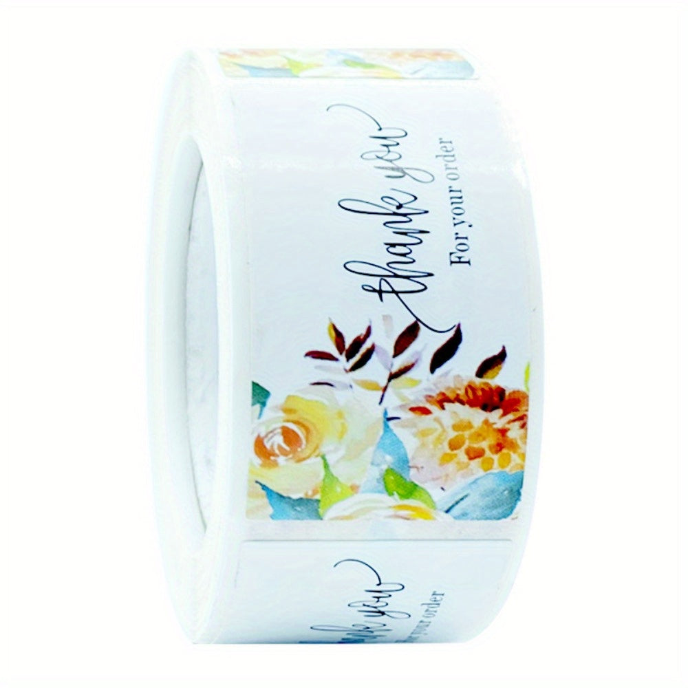 250 Round Floral Thank You Stickers for Wedding Bridal Shower
