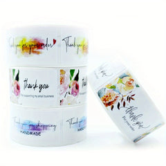 250 Round Floral Thank You Stickers for Wedding Bridal Shower