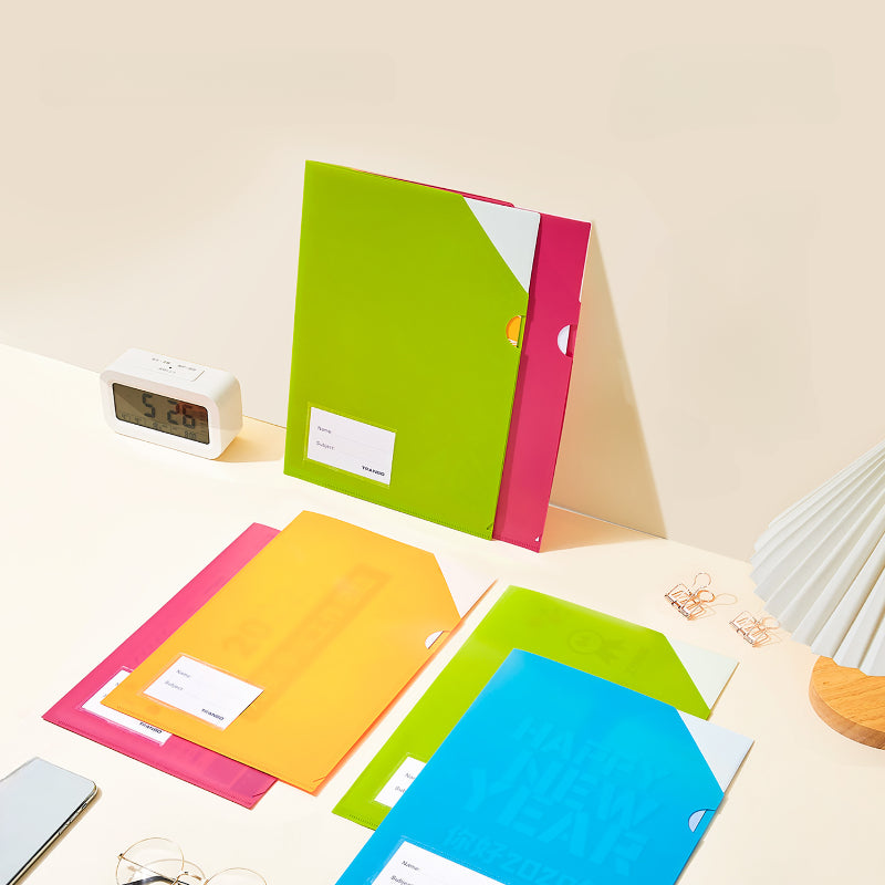 1pc A4 Envelope Document Bag Report Clip C-Shaped Flip Page Mouth