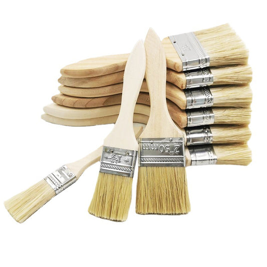 5pcs Thickened Wood Handle Paint Brush Bristle Cleaning Sweep Beauty Brush