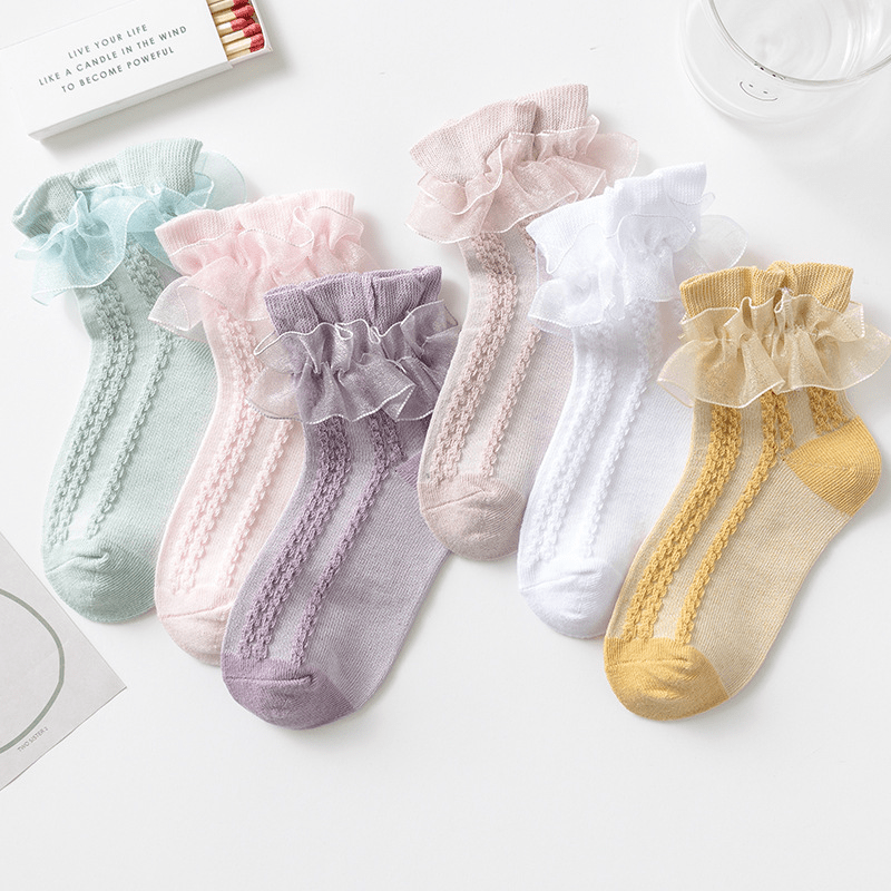 Double Layer Lace Socks for Princess Dance