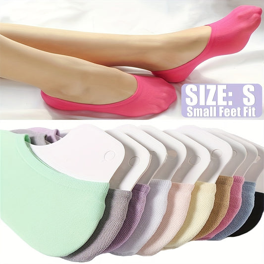 10 Pairs Women's Invisible Crew Socks Breathable Casual for High Heels