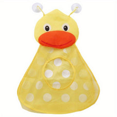 Bath Toy Storage Bag with Suction Cups Cartoon Design