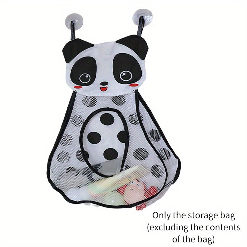 Bath Toy Storage Bag with Suction Cups Cartoon Design