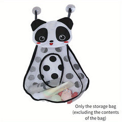Bath Toy Storage Bag with Suction Cups Cartoon Design
