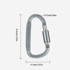 D-Shaped Aluminum Carabiner Backpack Hanging Buckle