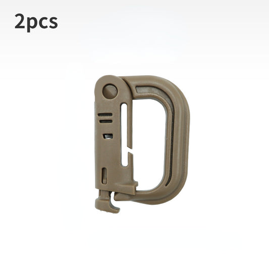 2pcs D Shaped Lock Buckle Bag Backpack Hanging Buckle for Camping