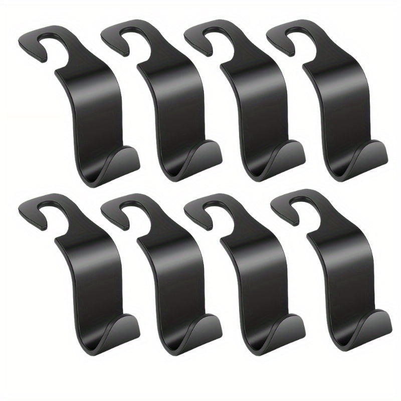 8pcs Car Storage Hook Headrest - Heavy Duty Hook for Bags Purses Water