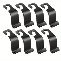 8pcs Car Storage Hook Headrest - Heavy Duty Hook for Bags Purses Water