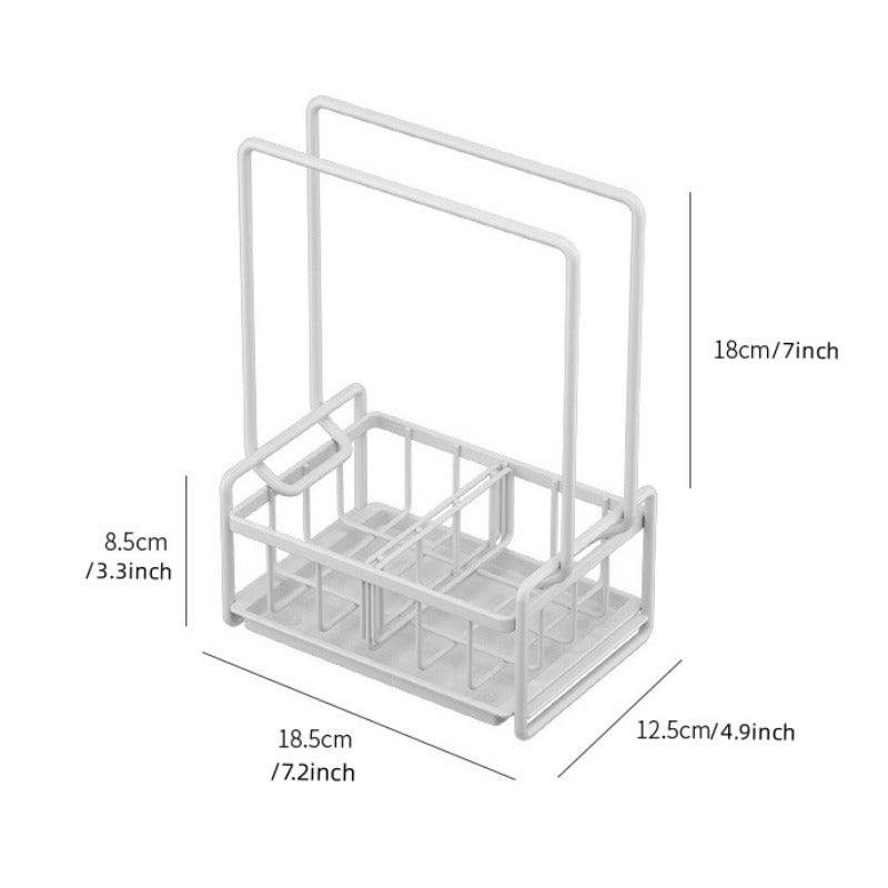 Wall Mounted Kitchen Rack Organizer for Towels Sponge Dishcloths