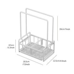 Wall Mounted Kitchen Rack Organizer for Towels Sponge Dishcloths