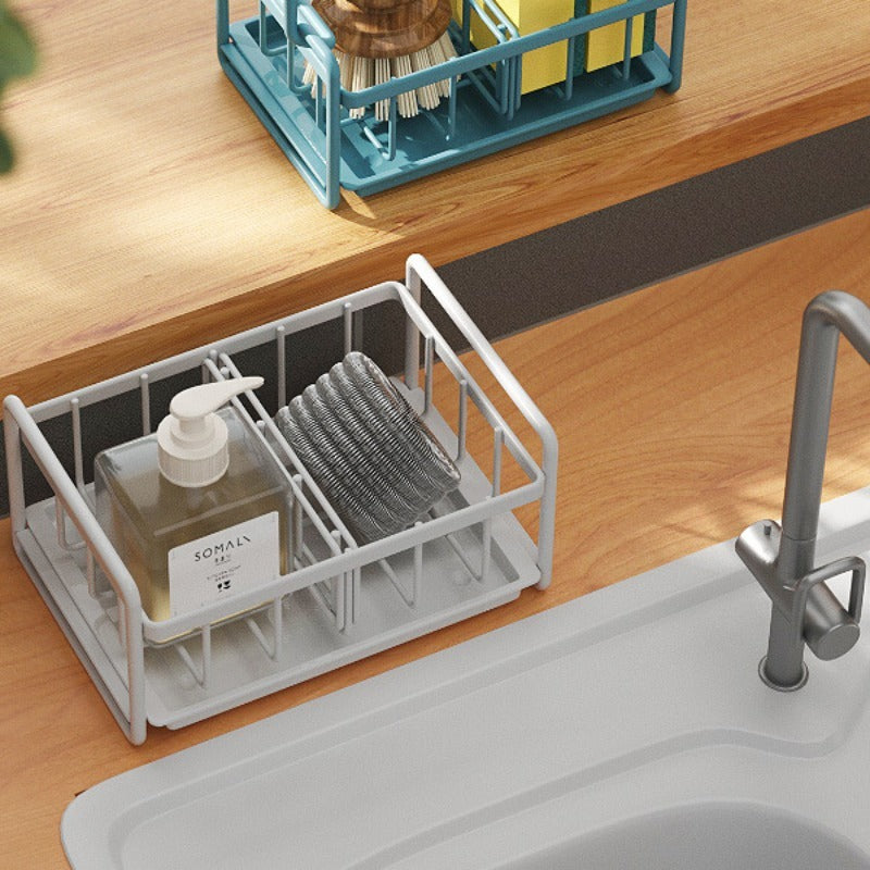 Wall Mounted Kitchen Rack Organizer for Towels Sponge Dishcloths