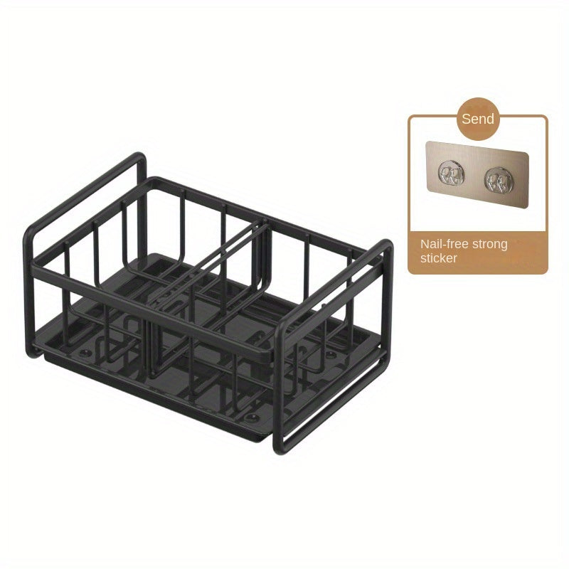 Wall Mounted Kitchen Rack Organizer for Towels Sponge Dishcloths