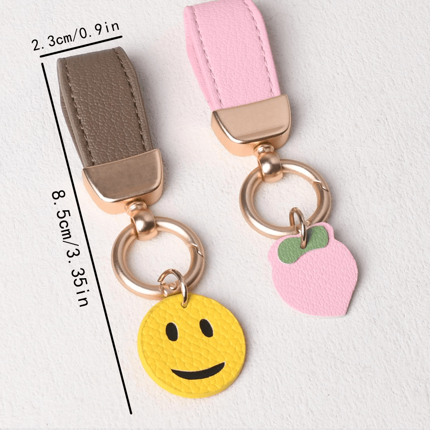 Stylish Faux Leather Keychain Car Key Chain Bag Pendant