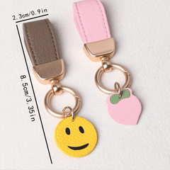 Stylish Faux Leather Keychain Car Key Chain Bag Pendant