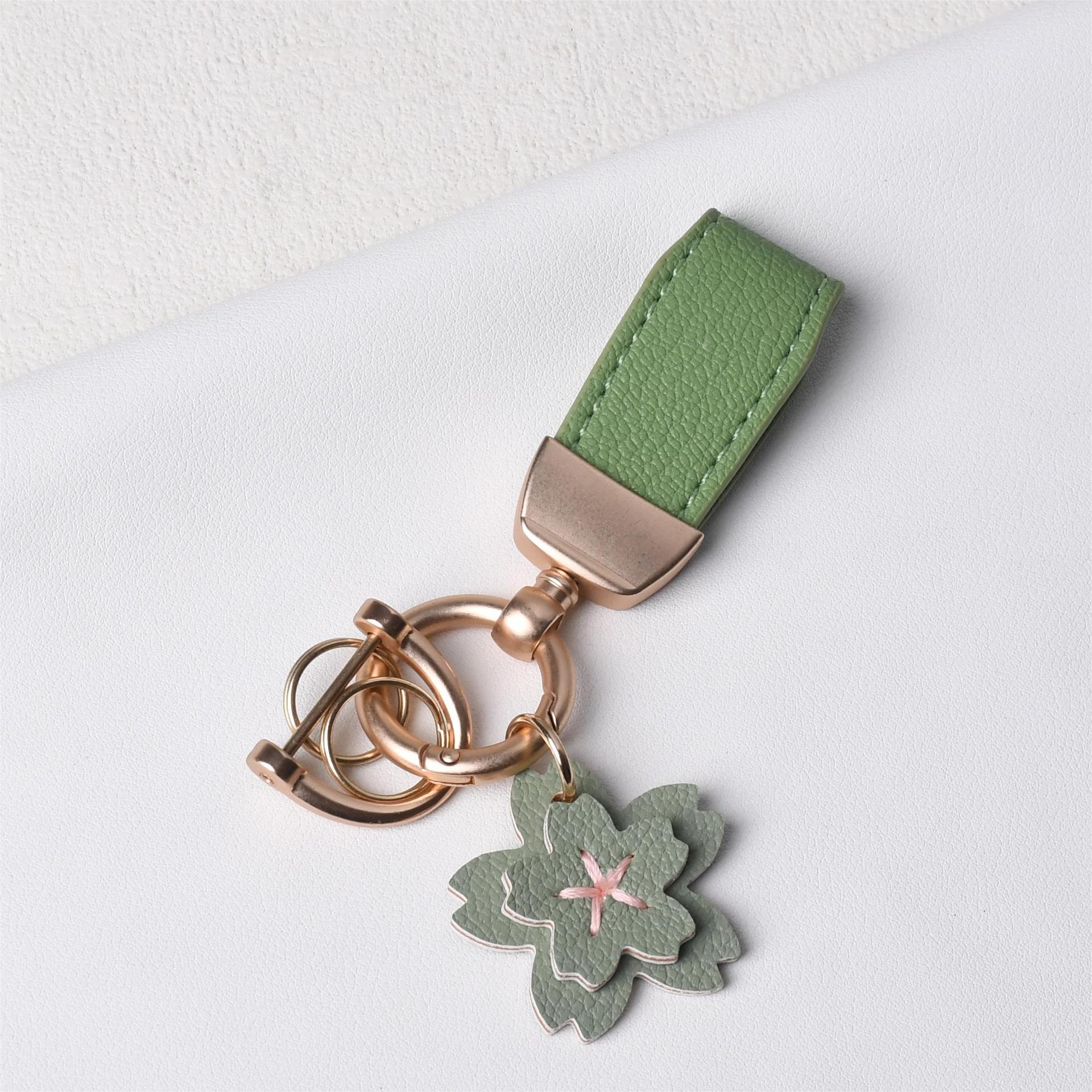 Stylish Faux Leather Keychain Car Key Chain Bag Pendant