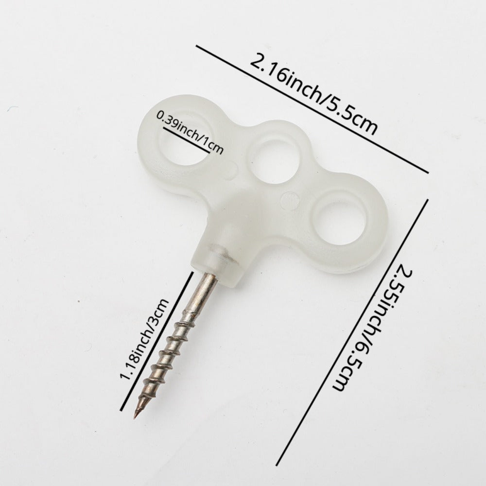 4PCS Camping Deck Nails Stainless Steel Windproof Rope Fixed Nails