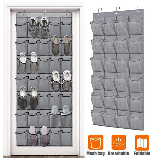 Hanging Shoe Organizer 24 28 Mesh Pockets Space Saver Storage Bag