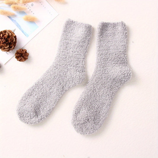 Men's Plush Slipper Socks Winter Cozy Warm Home Sleep Socks