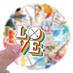 52pcs Musical Instrument Clarinet Stickers Waterproof DIY Friendly
