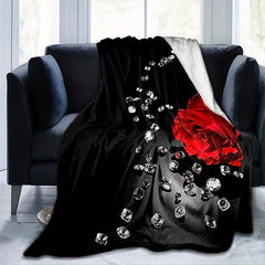 Rose Blanket Couch Quilt Cover Flannel Blanket Bedspread