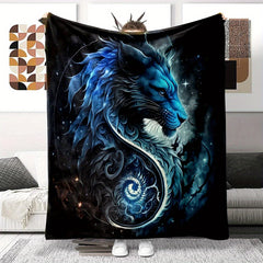 Dragon Couch Quilt Cover Flannel Blanket Bedspread