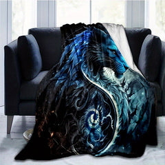 Dragon Couch Quilt Cover Flannel Blanket Bedspread