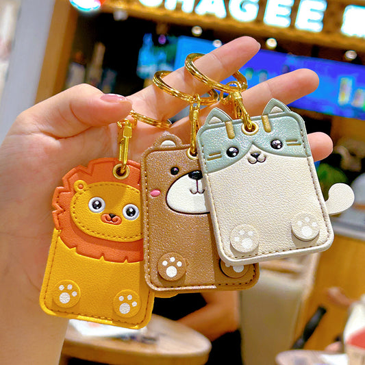 Cat Backpack Pendant Keychain Card Holder