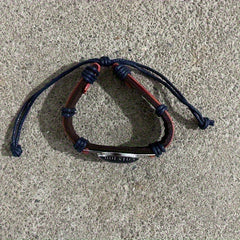 Football Team PU Leather Woven Bracelet