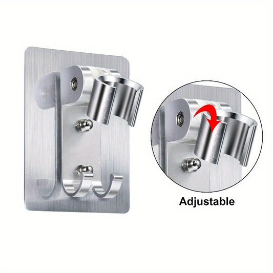 Strong Adhesive Shower Head Holder with 2 Hooks