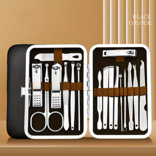 17pcs Nail Cutter Manicure Set with Ear Picking Spoon