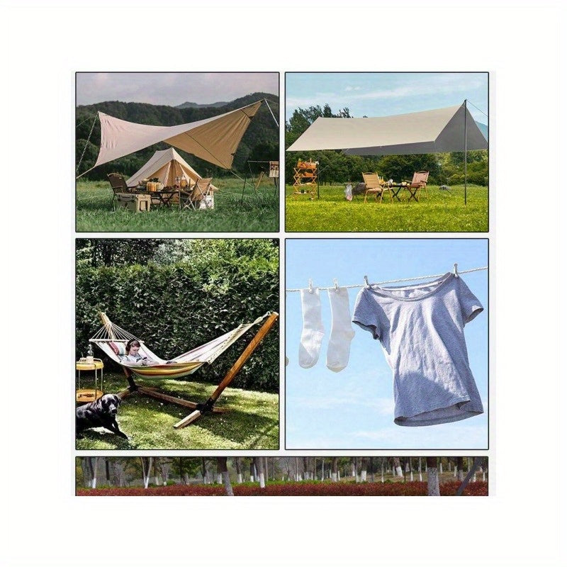8pcs Camping Tent Wind Ropes w/ Carry Bag 4m Reflective Anti-slip Aluminum Alloy