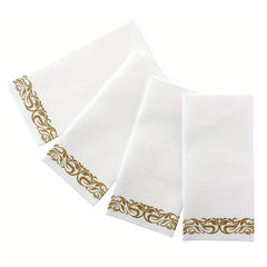 12pc Disposable Guest Towels Soft Absorbent Linen Feel Paper Hand Towel