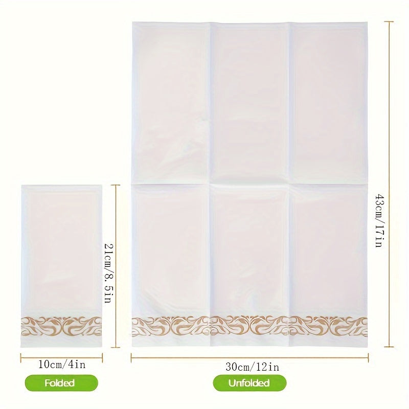 12pc Disposable Guest Towels Soft Absorbent Linen Feel Paper Hand Towel