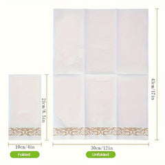 12pc Disposable Guest Towels Soft Absorbent Linen Feel Paper Hand Towel