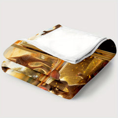 Cozy Kangaroo Print Blanket Lightweight Flannel Throw Blanket