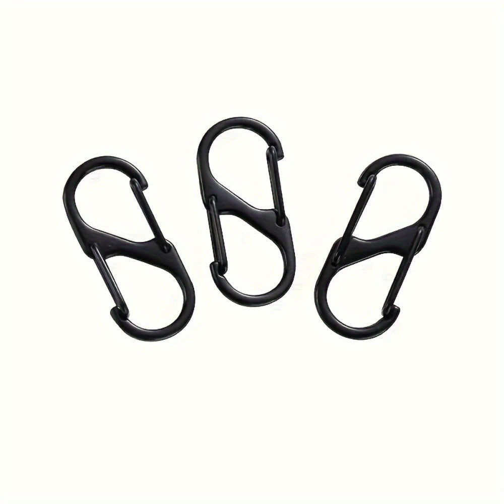 10pcs S-shaped Hook Buckle Keychain For Camping Hiking