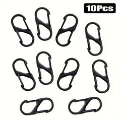 10pcs S-shaped Hook Buckle Keychain For Camping Hiking