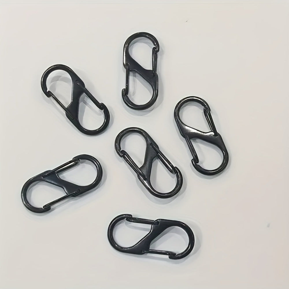 10pcs S-shaped Hook Buckle Keychain For Camping Hiking