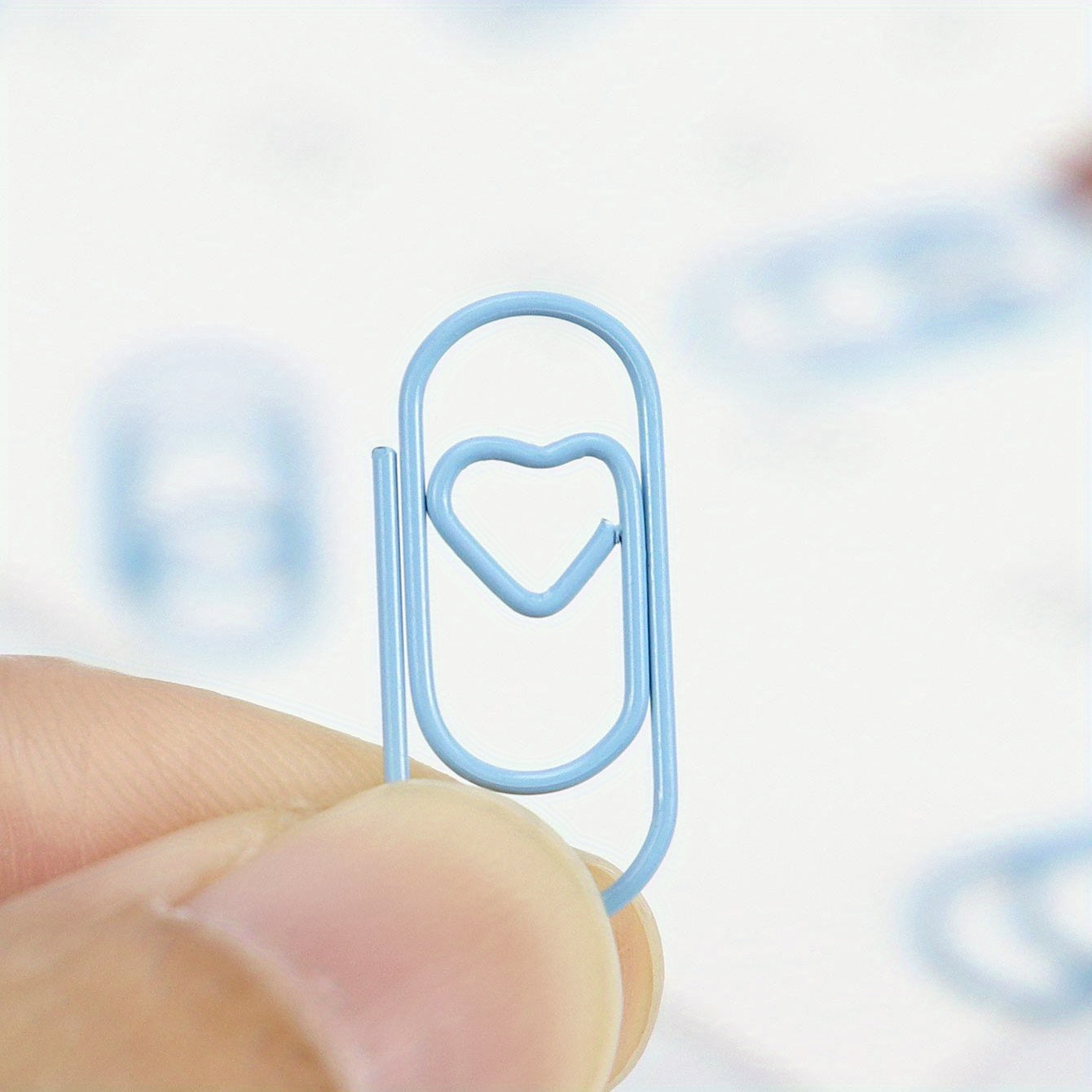 10pcs Mini Heart Shaped Paper Clip Small Metal Coated Creative Clips